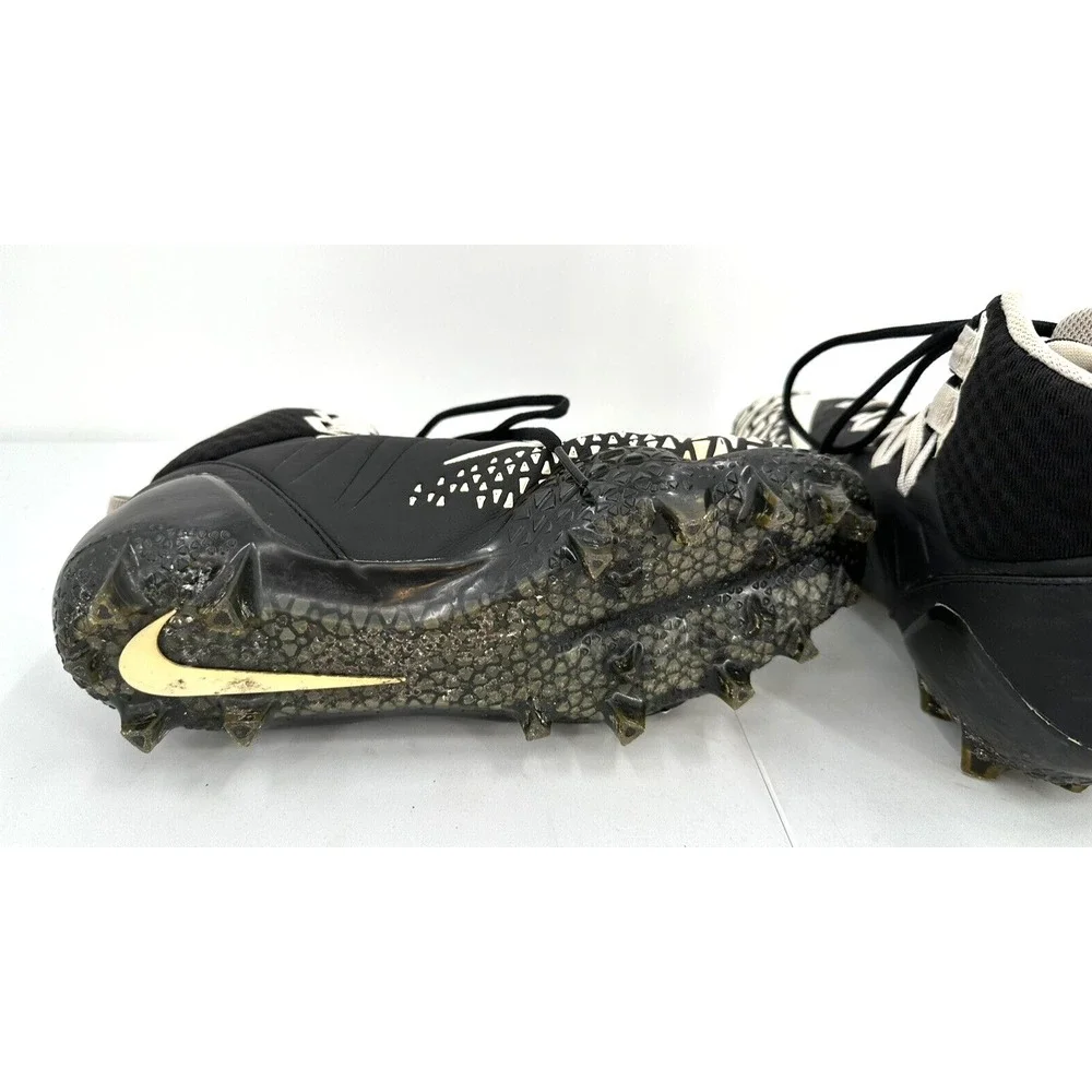 NIKE FORCE‎ SAVAGE PRO Mid Football Cleats Men's Size 10.5 Black And White